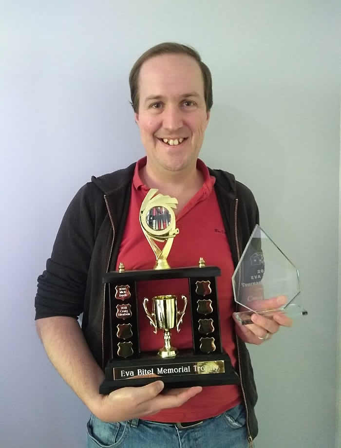 Craig Elfenbein, winner of the 2021 Eva Bitel Tournament (online).